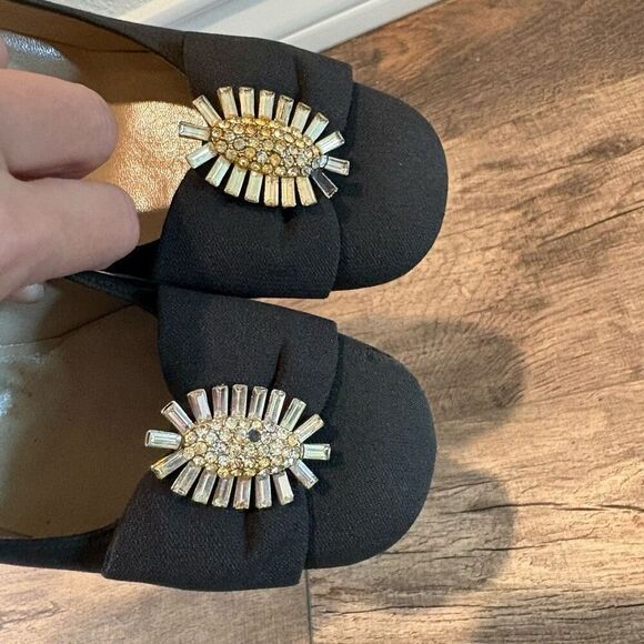 Christian Dior Size 4.5 Black Diamanté Shoes - Picture 3 of 11